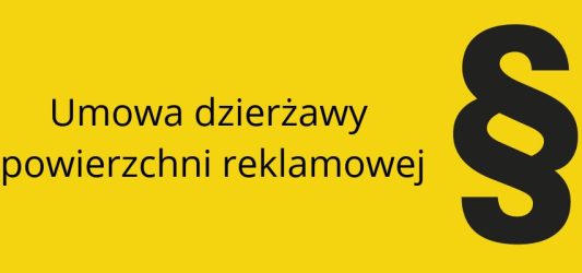 Umowa dzierżawy powierzchni reklamowej