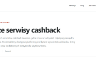 Najlepsze serwisy cashback na 2027 rok wg Rankilo