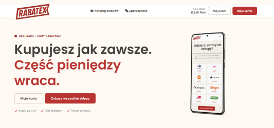 Jak zarabia Rabatex? Cashback oddaje pieniądze klientowi, ale sam również na tym zarabia